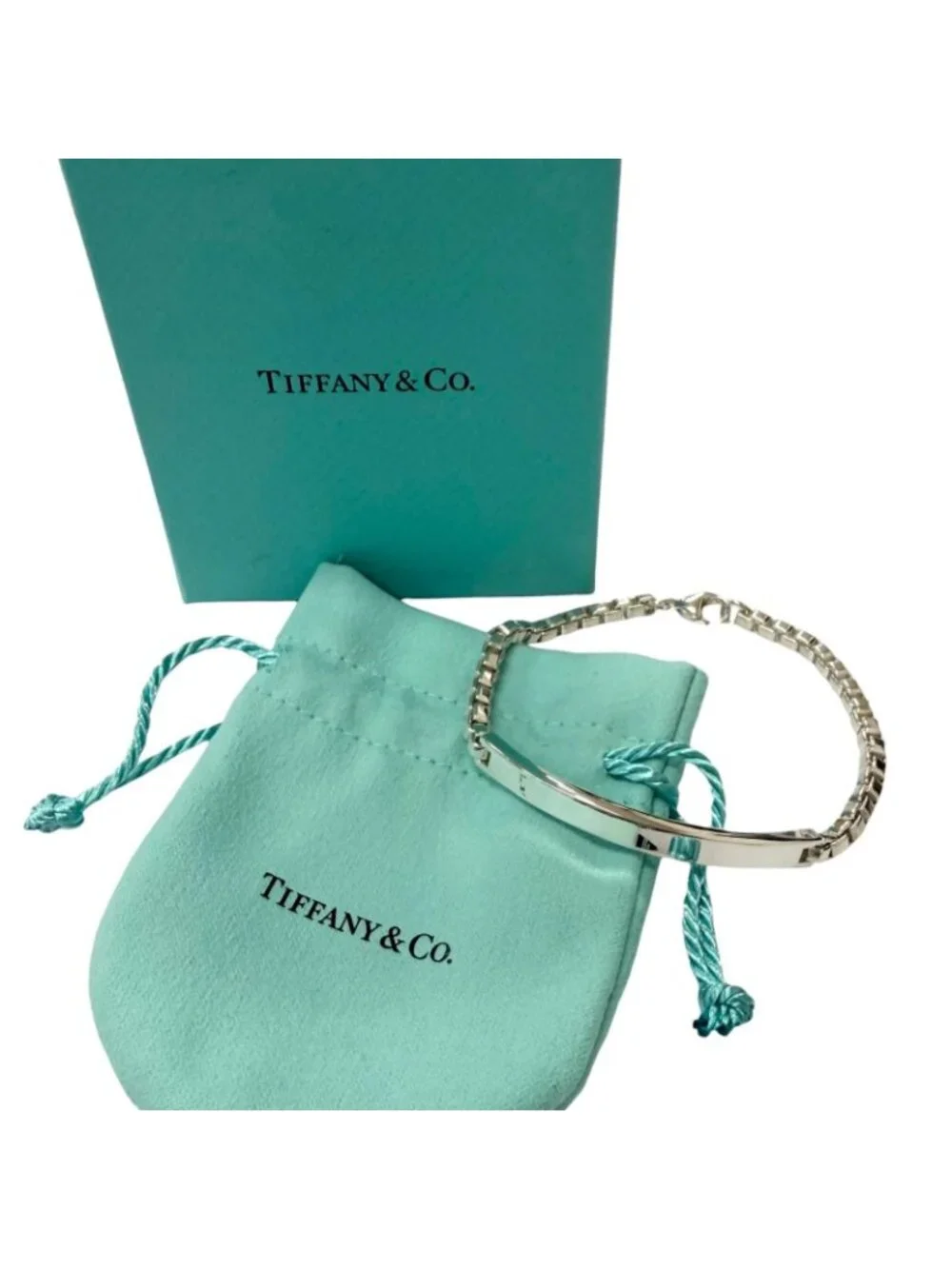 Tiffany & Co Venetian Link ID Bracelet Silver